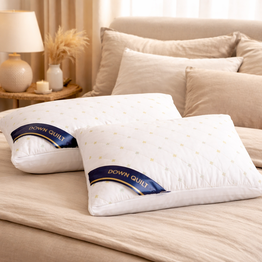 Oreiller blanc moelleux et respirant